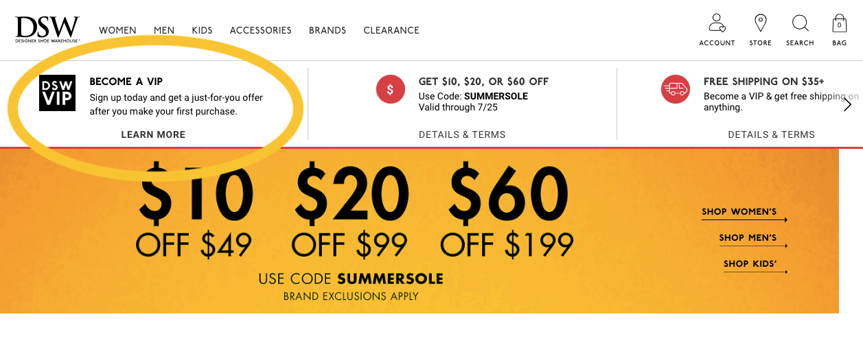 Shoe warehouse discount on sale code